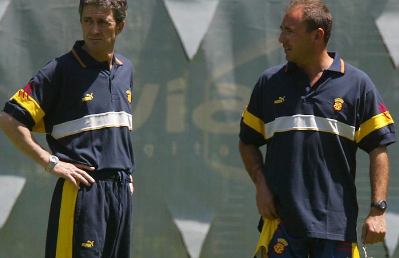 Toni Cortés con Pichi Alonso en la Selección de Fútbol de Cataluña. Etapa profesional