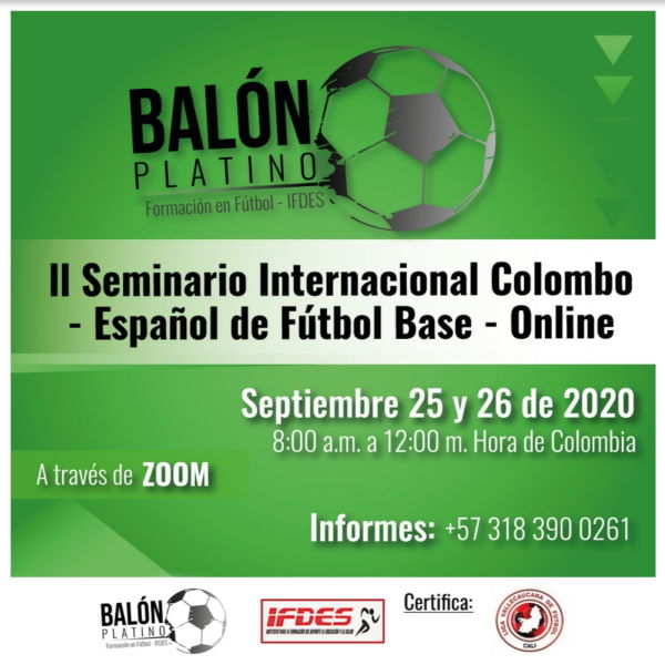II seminario Colombo-español de fútbol Online vía zoom