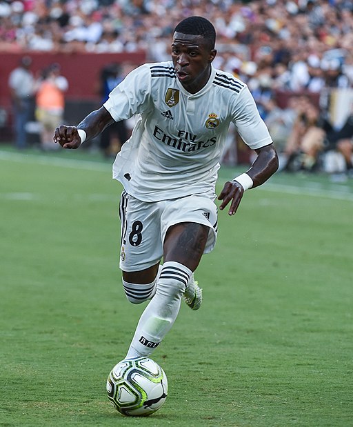 Vinicius Jr en 2018. Foto jugando con el Real Madrid