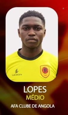 Lopes centrocampista Sub-20 de Angola