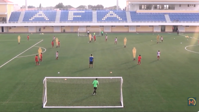 Entrenamiento del sistema 1-3-1-2 para la categoría Alevín (9-12 años)