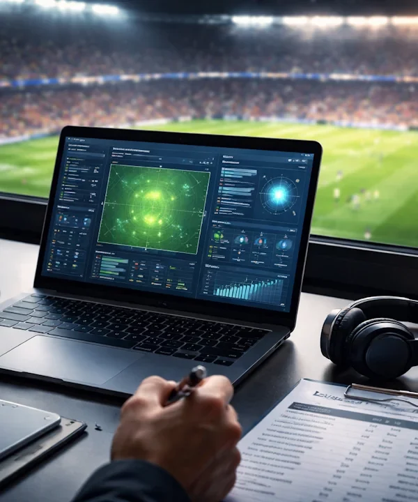 Herramientas para scouting en el fútbol. PC con programa de scouting