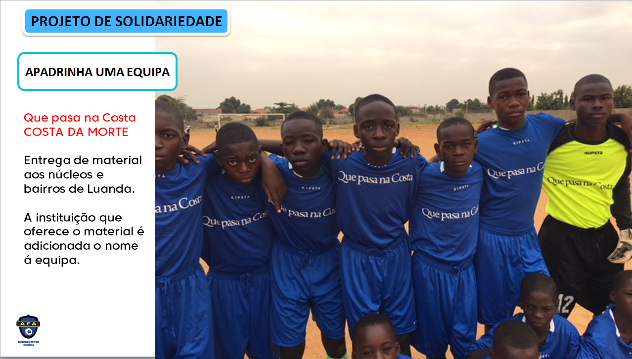 Proyecto solidario Apadrina un equipo de Angola
