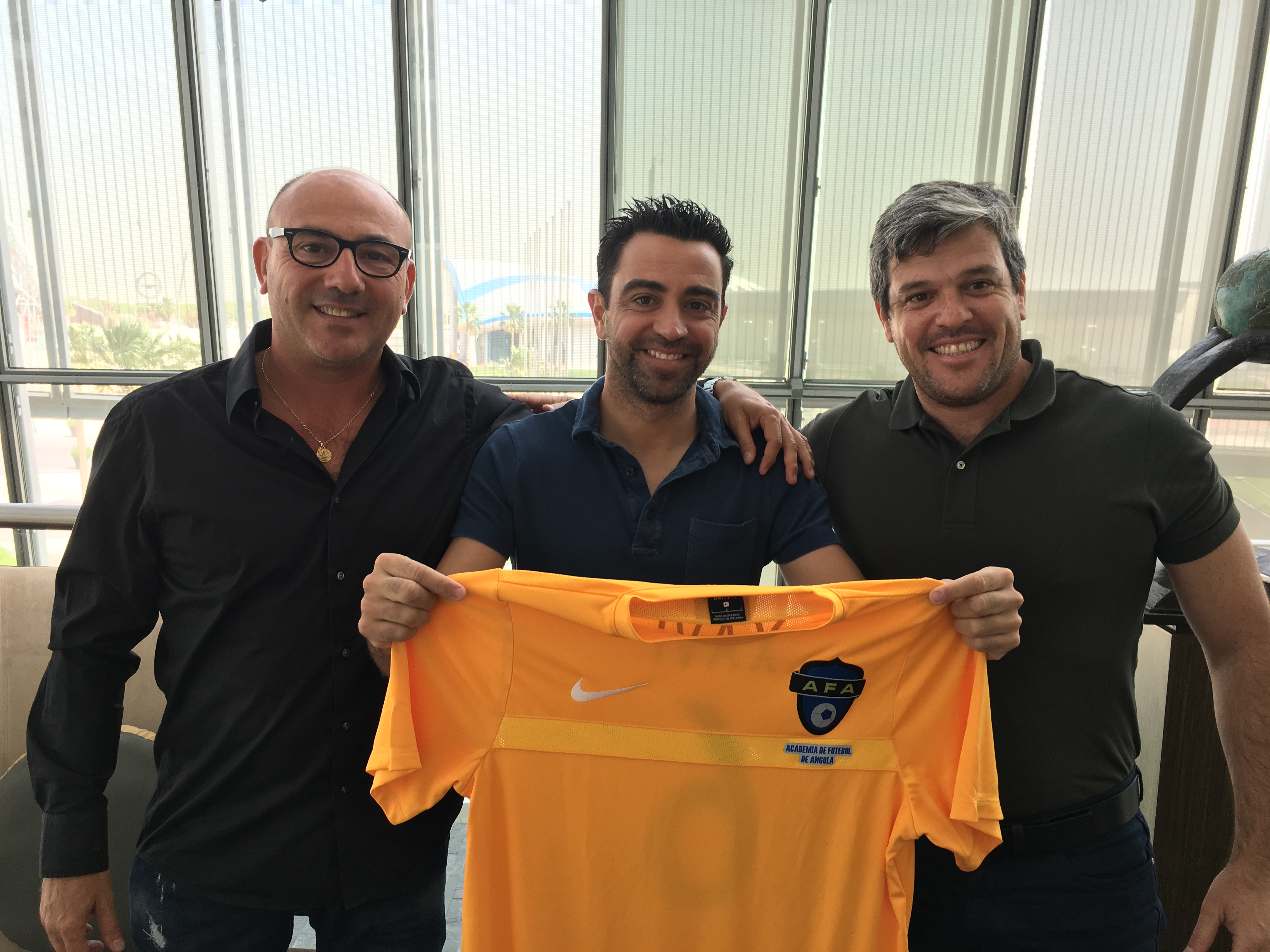 Encuentro con Xavi Hernández en Qatar.