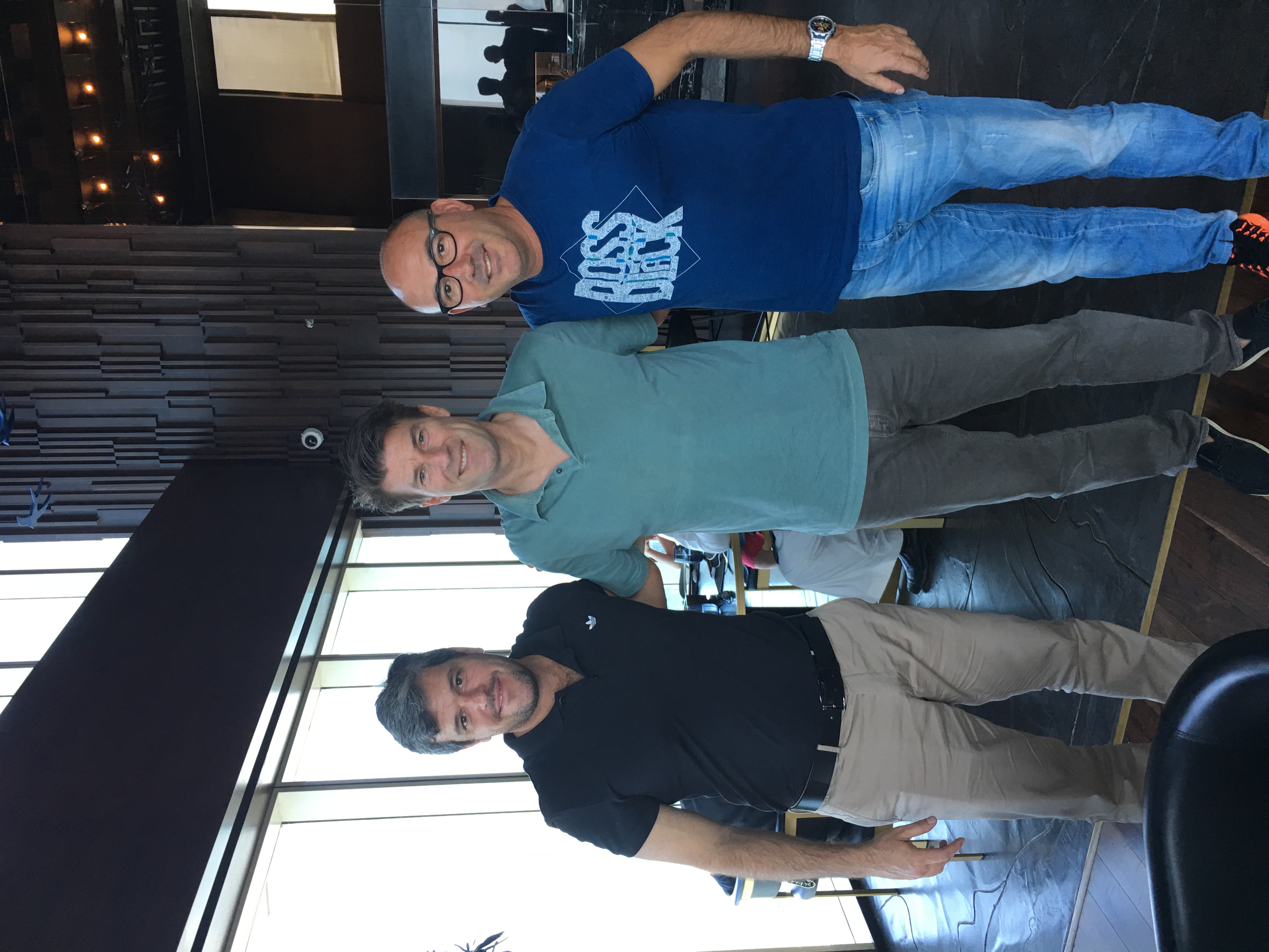 Encuentro con Michael Laudrup durante su etapa como entrenador en Qatar.