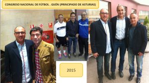 Contactos y relaciones profesionales. Encuentros con profesionales del fútbol durante el Congreso Nacional de Fútbol de Gijón, 2015.