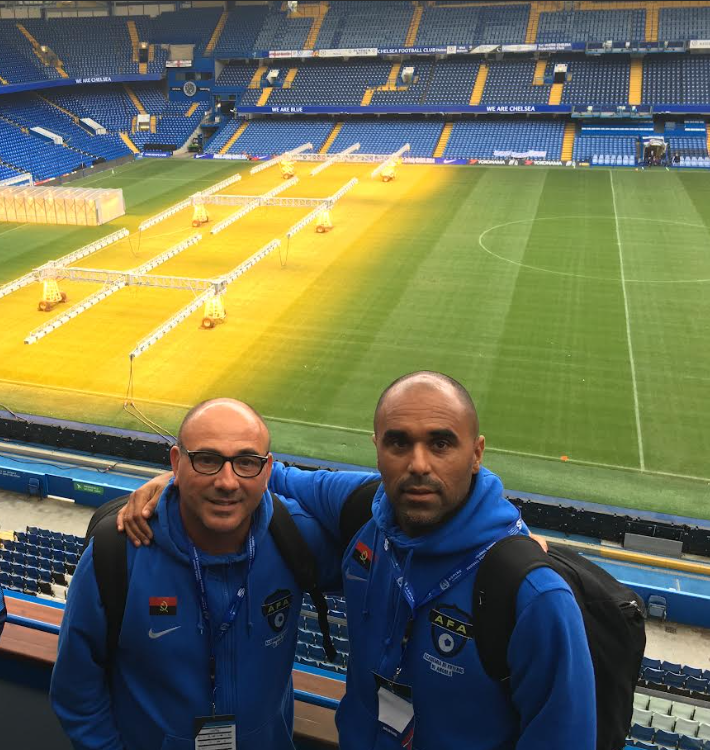Eddie Cardoso y Toni Cortés representando a AFA en el Aspire Academy Global Summit, Londres 2017.