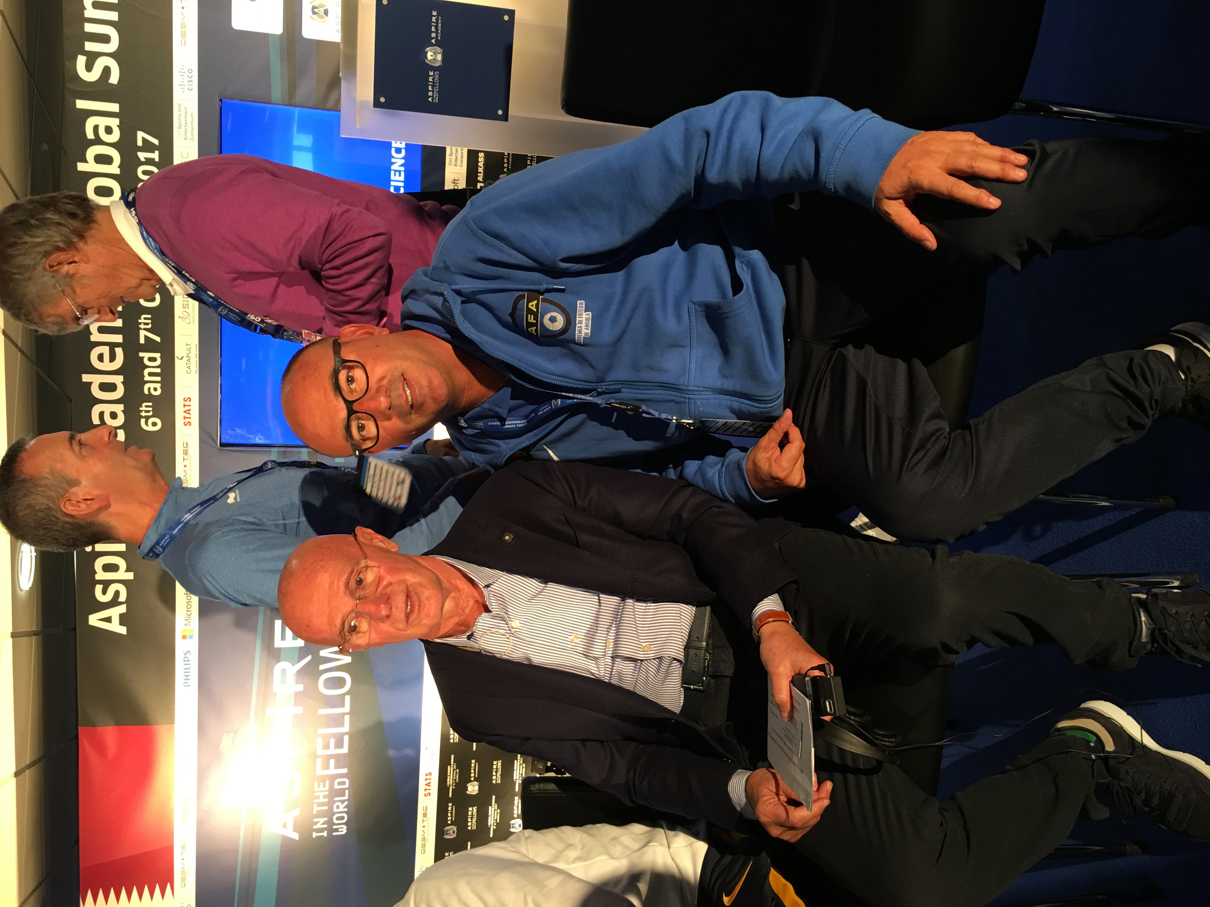 Encuentro con Arrigo Sacchi durante el Aspire Academy Global Summit, Londres 2017.