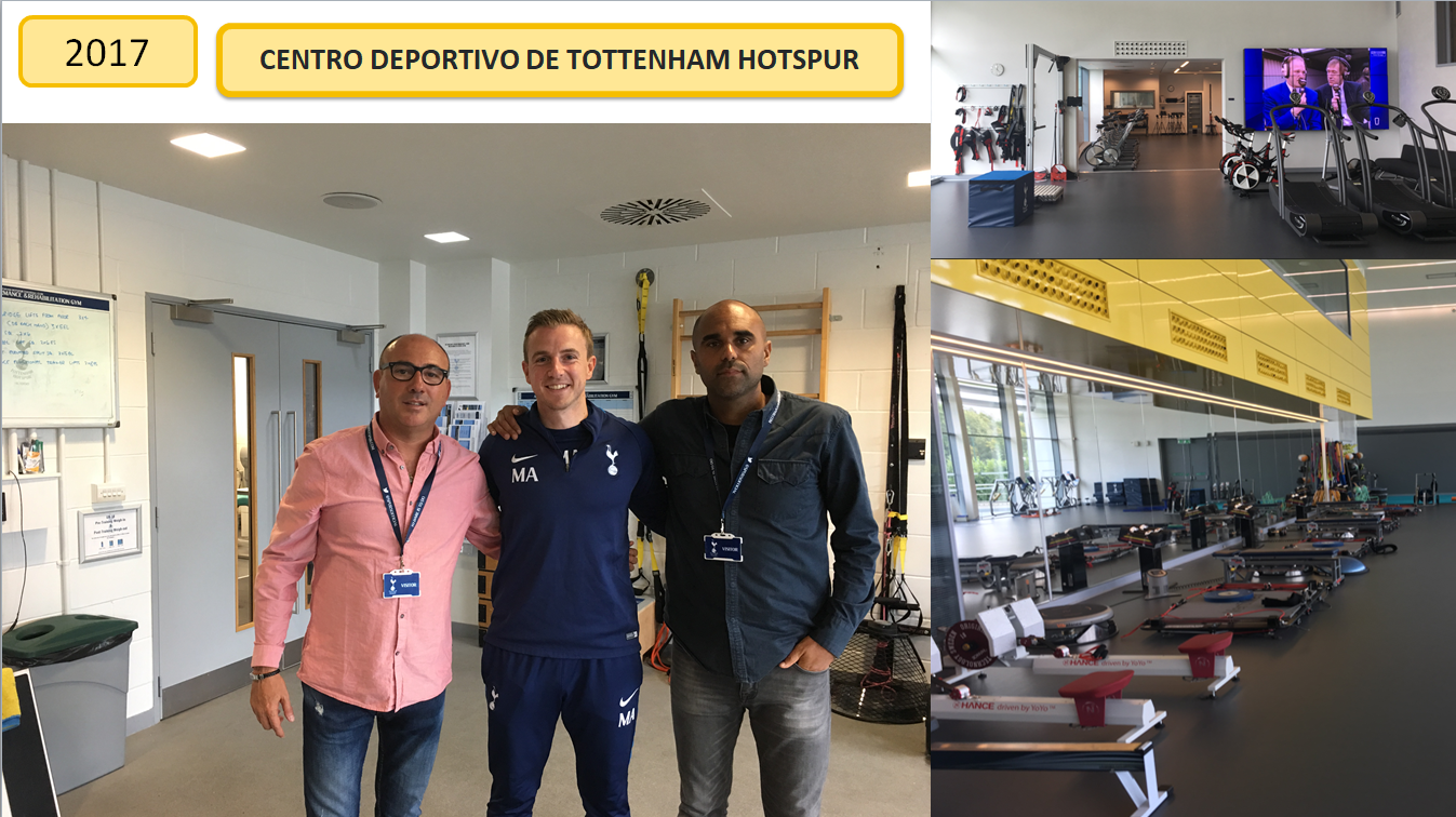 Centro deportivo del Tottenham Hotspur y espacios destinados al trabajo físico y deportivo.