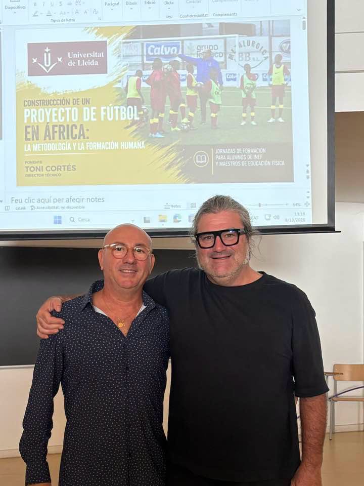 Toni Cortés con Joaquim Reverter